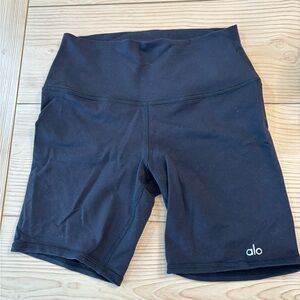 Alo Yoga black biker shorts